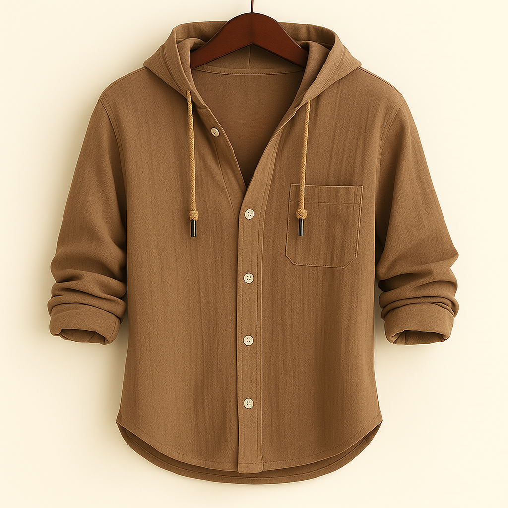 ROSSI ROMA™ | CHEMISE LUXE EN COTON SOUPLE AVEC CAPUCHE