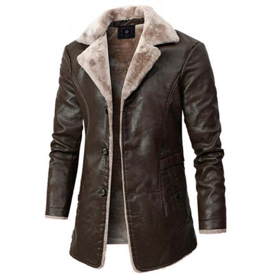 Manteau en fausse fourrure à fermeture à boutons réversible