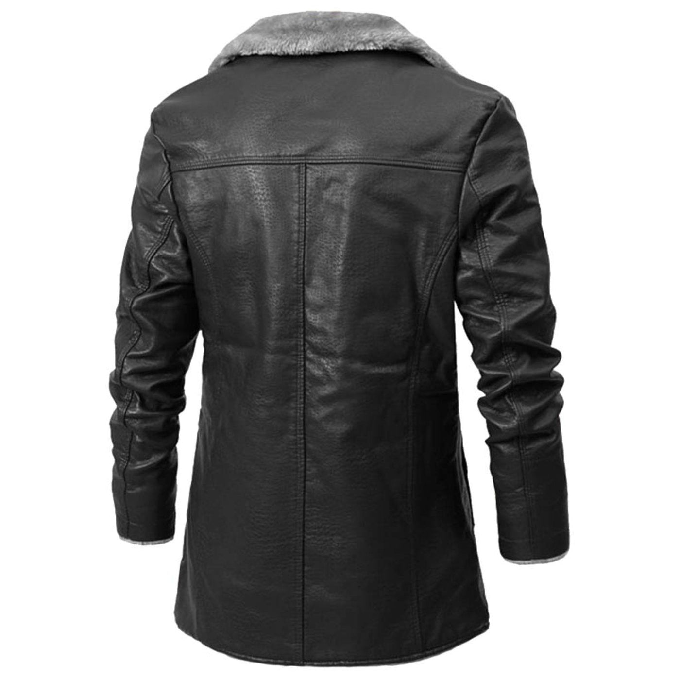 Manteau en fausse fourrure à fermeture à boutons réversible