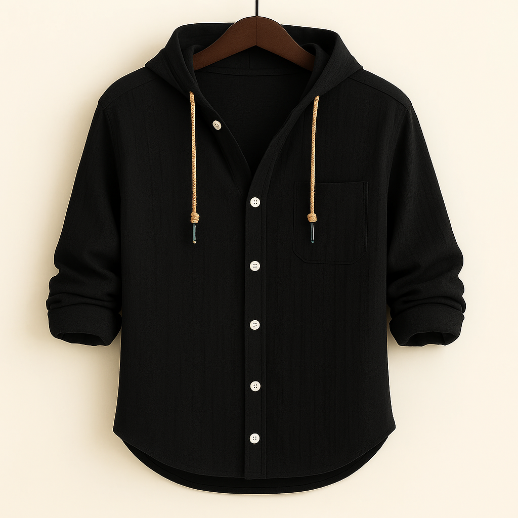ROSSI ROMA™ | CHEMISE LUXE EN COTON SOUPLE AVEC CAPUCHE