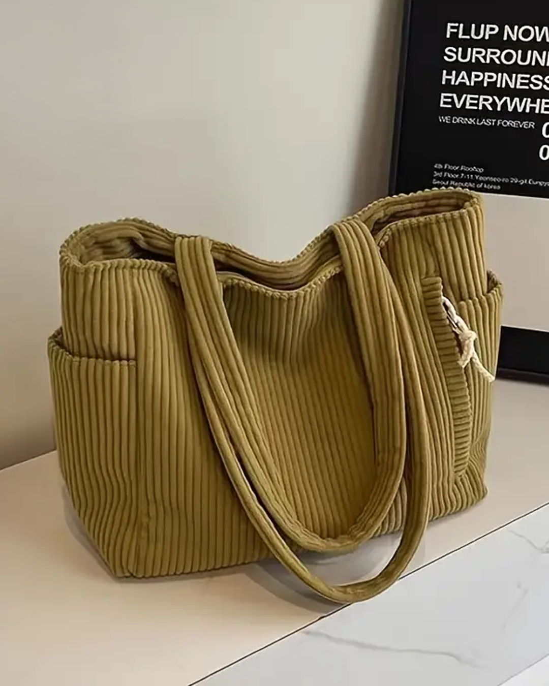 Élise™ | Sac cabas côtelé