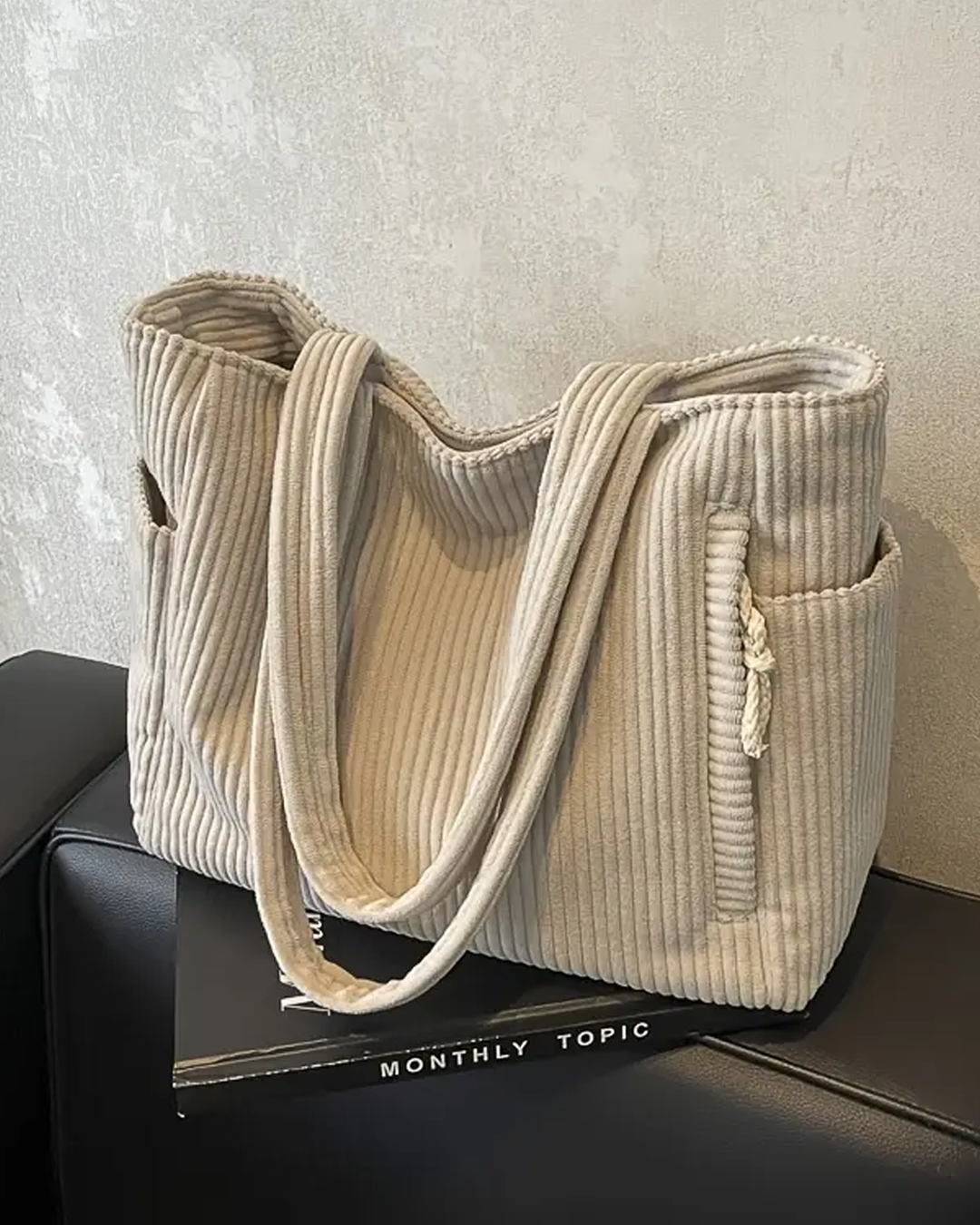 Élise™ | Sac cabas côtelé