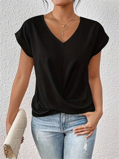 Adeline™ | T-shirt élégant à col V doux
