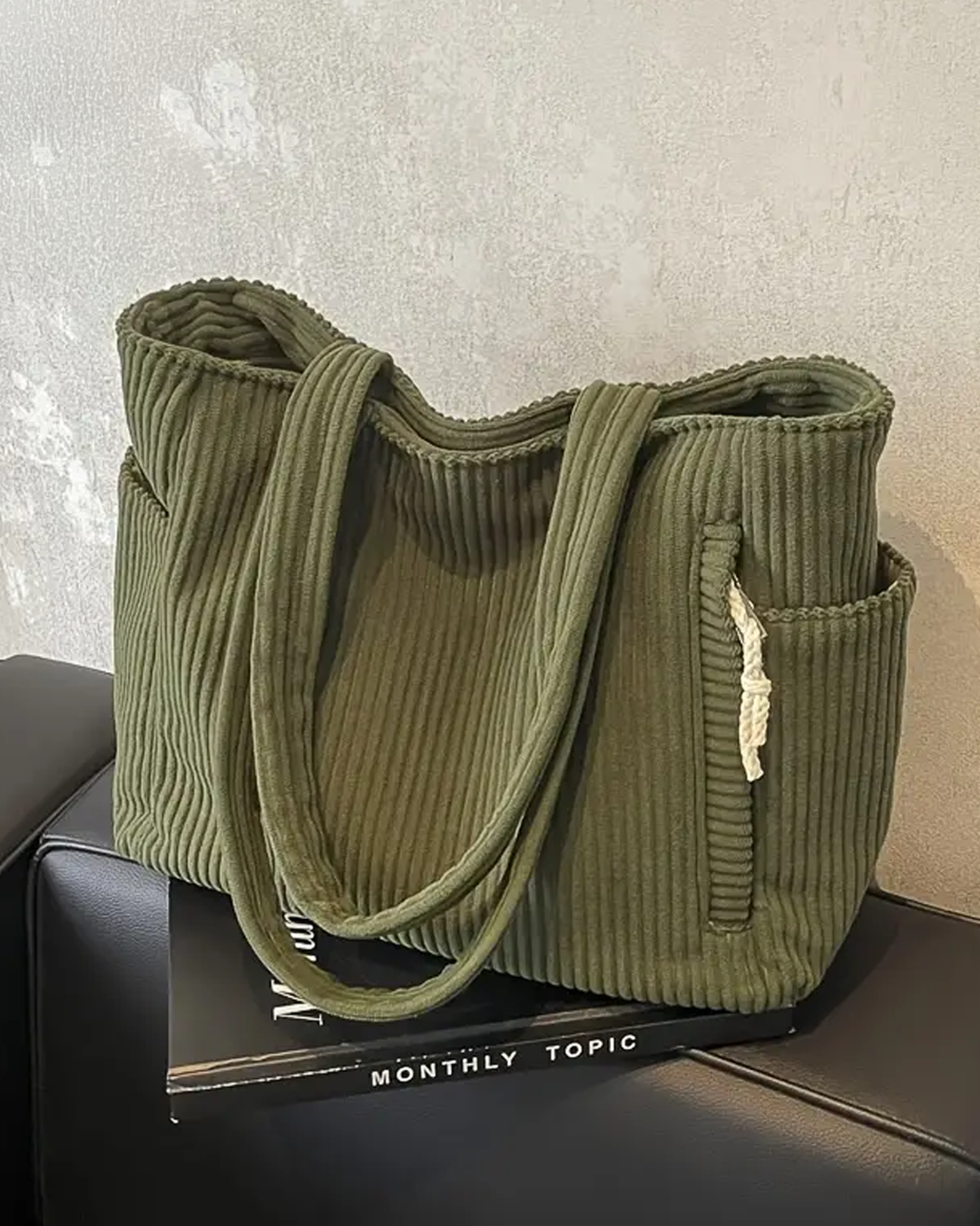 Élise™ | Sac cabas côtelé