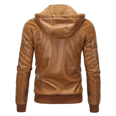 Nathan™ | Blouson noir avec capuche amovible