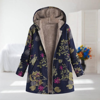 Juliette | Manteau Imprimé à Doublure Polaire