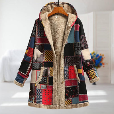 Juliette | Manteau Imprimé à Doublure Polaire