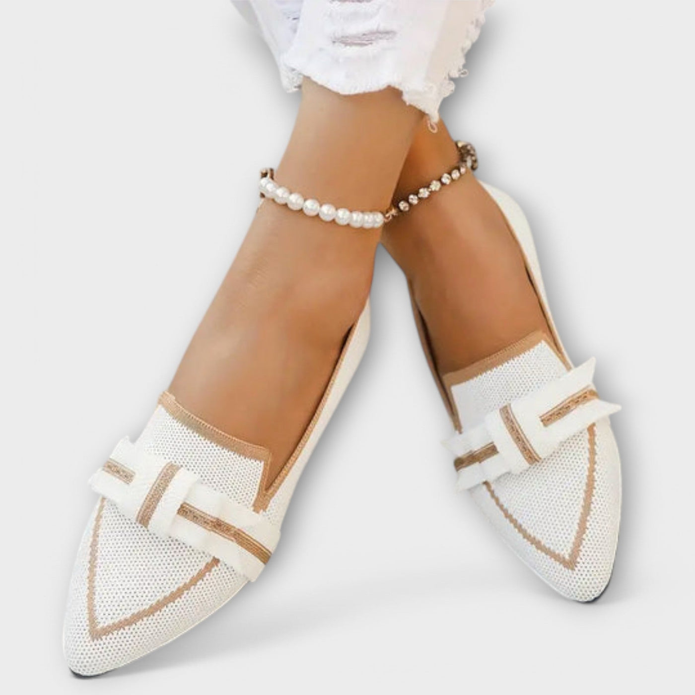 Élise | Chaussures Plates avec Détail Noué Élégant