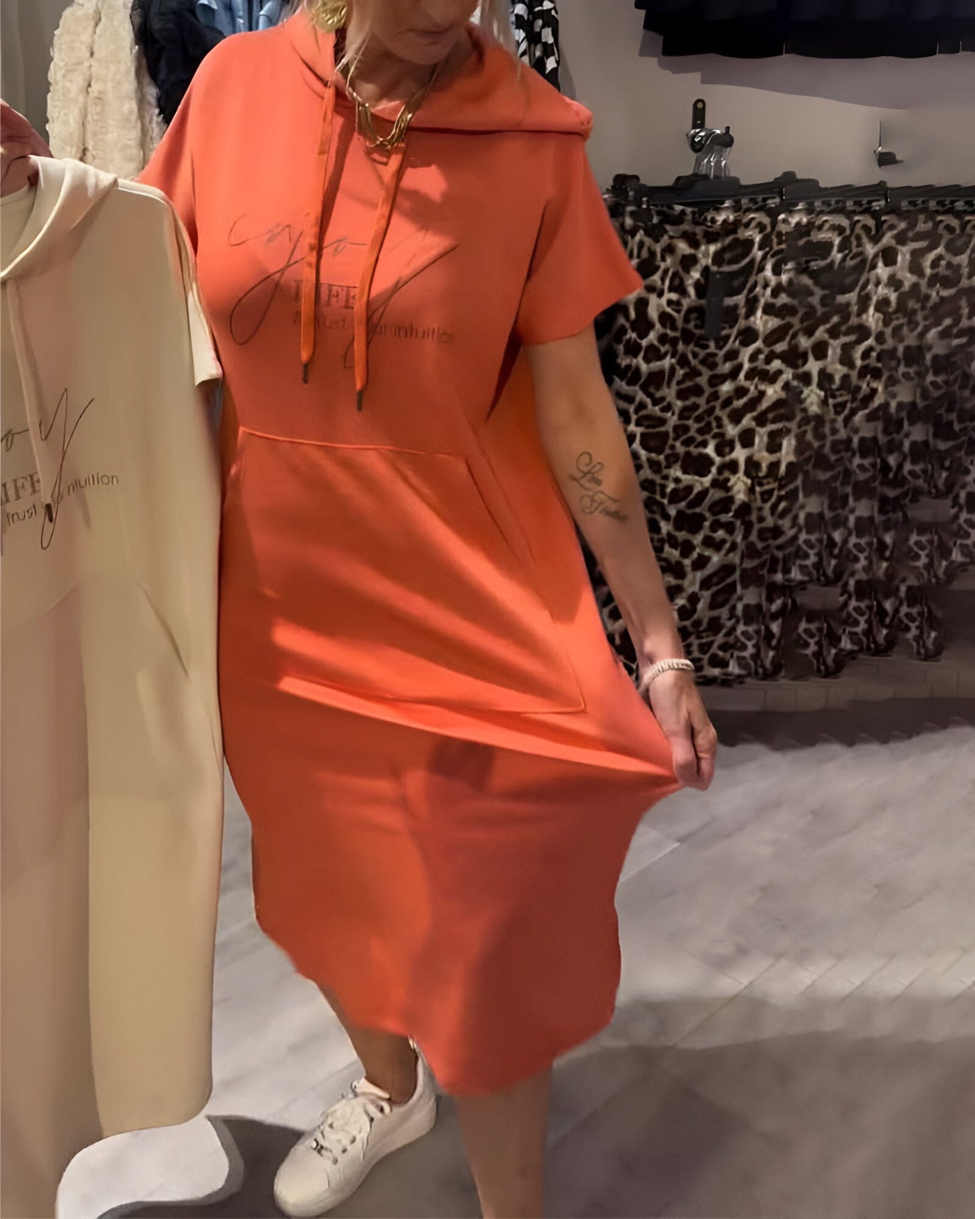 Élise | Robe décontractée à capuche