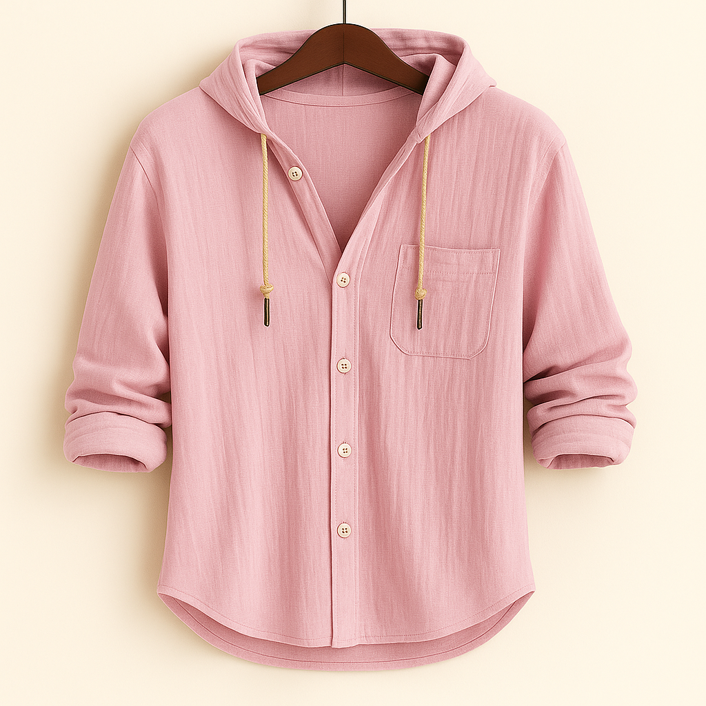 ROSSI ROMA™ | CHEMISE LUXE EN COTON SOUPLE AVEC CAPUCHE