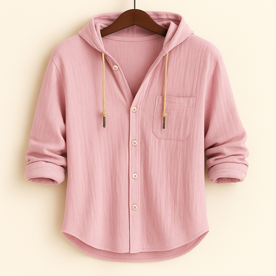 ROSSI ROMA™ | CHEMISE LUXE EN COTON SOUPLE AVEC CAPUCHE