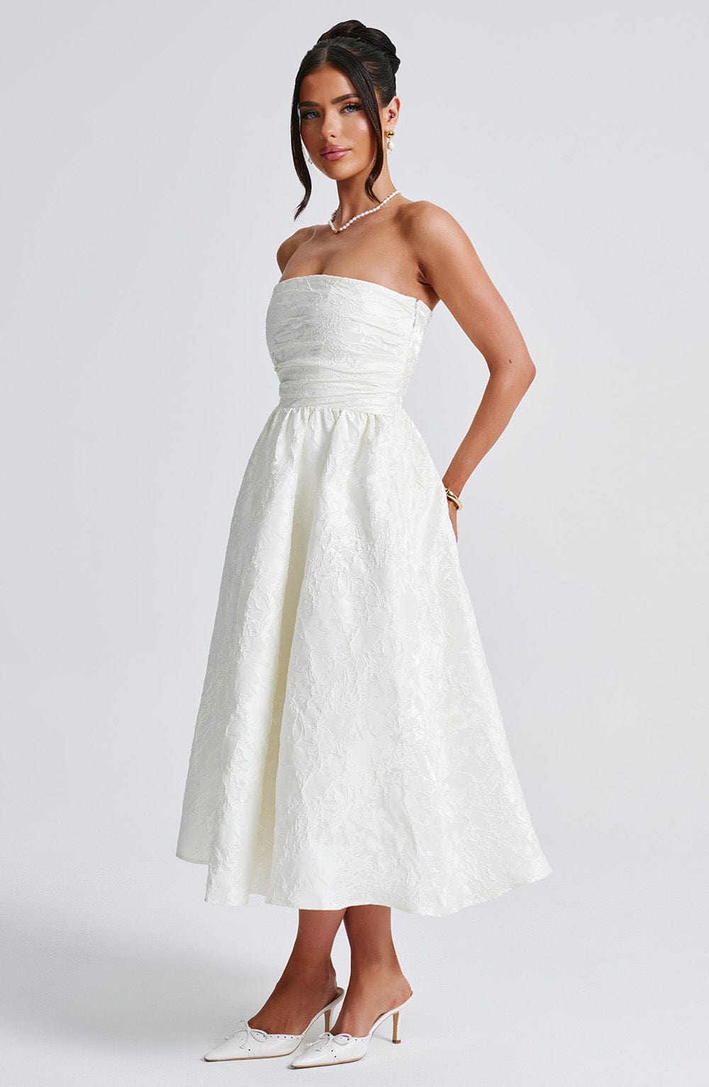 Robe Midi Jacquard Sans Manches L’atelier D’amélie